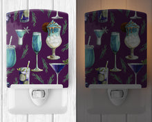 Load image into Gallery viewer, Drinks and Cocktails Purple Ceramic Night Light BB5204CNL