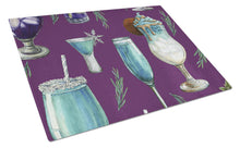 Load image into Gallery viewer, Drinks and Cocktails Purple Glass Cutting Boards – Durable, Decorative Kitchen Art Large BB5204LCB