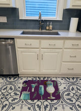 Load image into Gallery viewer, Drinks and Cocktails Purple Machine Washable Memory Foam Mat BB5204RUG