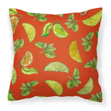 Load image into Gallery viewer, Lemons, Limes and Oranges Fabric Decorative Pillow BB5205PW1818