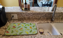 Load image into Gallery viewer, Lemons, Limes and Oranges Dish Drying Mat – Absorbent, Artistic Kitchen Essentials BB5206DDM