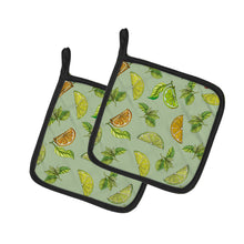 Load image into Gallery viewer, Lemons, Limes and Oranges Pot Holders - Set of 2 - Heat-Resistant Kitchen Essentials BB5206PTHD