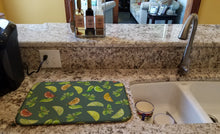 Load image into Gallery viewer, Lemons, Limes and Oranges Dish Drying Mat – Absorbent, Artistic Kitchen Essentials BB5207DDM