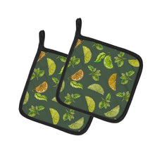 Load image into Gallery viewer, Lemons, Limes and Oranges Pot Holders - Set of 2 - Heat-Resistant Kitchen Essentials BB5207PTHD