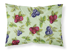 Load image into Gallery viewer, Berries in Green Fabric Standard Pillowcase – Artistic Decorative Front, White Back BB5208PILLOWCASE