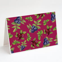 Load image into Gallery viewer, Berries Greeting Cards -  Blank Note Cards – 8-Pack of Artist-Designed Cards with Envelopes