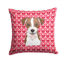 Load image into Gallery viewer, Jack Russell Terrier Hearts Throw Pillow - 14x14 Decorative Pillow – Art for Your Home &amp; Patio BB5272PW1414