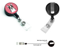 Load image into Gallery viewer, Boston Terrier Hearts Retractable Badge Reel BB5273BR