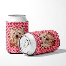 Load image into Gallery viewer, Yorkie Yorkishire Terrier Hearts Can or Bottle Hugger BB5274CC