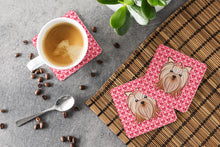 Load image into Gallery viewer, Yorkie Yorkishire Terrier Hearts Foam Coaster  BB5274FC