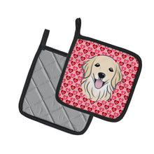 Load image into Gallery viewer, Golden Retriever Hearts Pot Holders - Set of 2 - Heat-Resistant Kitchen Essentials BB5275PTHD