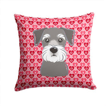 Load image into Gallery viewer, Schnauzer Hearts Throw Pillow - 14x14 Decorative Pillow – Art for Your Home &amp; Patio BB5276PW1414