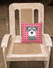 Load image into Gallery viewer, Schnauzer Hearts Fabric Decorative Pillow BB5276PW1818