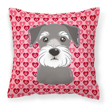 Load image into Gallery viewer, Schnauzer Hearts Fabric Decorative Pillow BB5276PW1818