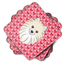 Load image into Gallery viewer, Pomeranian Hearts Foam Coaster  BB5277FC