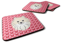 Load image into Gallery viewer, Pomeranian Hearts Foam Coaster  BB5277FC