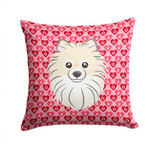 Load image into Gallery viewer, Pomeranian Hearts Throw Pillow - 14x14 Decorative Pillow – Art for Your Home &amp; Patio BB5277PW1414