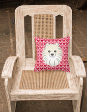 Load image into Gallery viewer, Pomeranian Hearts Fabric Decorative Pillow BB5277PW1818