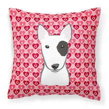 Load image into Gallery viewer, Bull Terrier Hearts Fabric Decorative Pillow BB5279PW1818