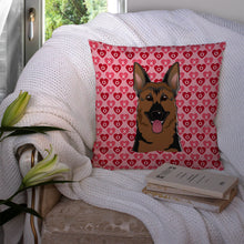Load image into Gallery viewer, German Shepherd Hearts Throw Pillow - 14x14 Decorative Pillow – Art for Your Home &amp; Patio BB5281PW1414