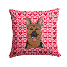 Load image into Gallery viewer, German Shepherd Hearts Throw Pillow - 14x14 Decorative Pillow – Art for Your Home &amp; Patio BB5281PW1414
