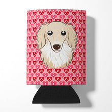 Load image into Gallery viewer, Longhair Creme Dachshund Hearts Can or Bottle Hugger BB5282CC