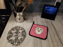 Load image into Gallery viewer, Longhair Creme Dachshund Hearts Pot Holders - Set of 2 - Heat-Resistant Kitchen Essentials BB5282PTHD