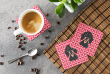 Load image into Gallery viewer, Smooth Black and Tan Dachshund Hearts Foam Coaster  BB5285FC