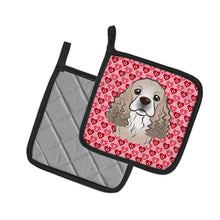 Load image into Gallery viewer, Cocker Spaniel Hearts Pot Holders - Set of 2 - Heat-Resistant Kitchen Essentials BB5286PTHD