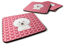 Load image into Gallery viewer, Bichon Frise Hearts Foam Coaster  BB5287FC