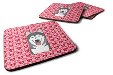 Load image into Gallery viewer, Alaskan Malamute Hearts Foam Coaster  BB5288FC
