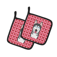 Load image into Gallery viewer, Alaskan Malamute Hearts Pot Holders - Set of 2 - Heat-Resistant Kitchen Essentials BB5288PTHD