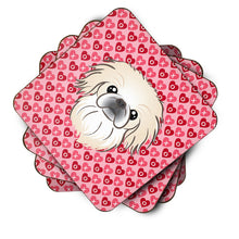 Load image into Gallery viewer, Pekingese Hearts Foam Coaster  BB5291FC