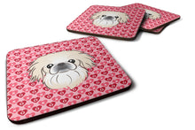 Load image into Gallery viewer, Pekingese Hearts Foam Coaster  BB5291FC