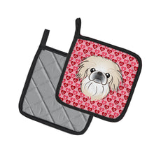 Load image into Gallery viewer, Pekingese Hearts Pot Holders - Set of 2 - Heat-Resistant Kitchen Essentials BB5291PTHD