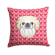 Load image into Gallery viewer, Pekingese Hearts Throw Pillow - 14x14 Decorative Pillow – Art for Your Home &amp; Patio BB5291PW1414