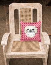 Load image into Gallery viewer, Pekingese Hearts Fabric Decorative Pillow BB5291PW1818