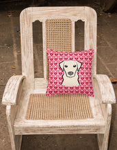 Load image into Gallery viewer, Yellow Labrador Hearts Fabric Decorative Pillow BB5292PW1818