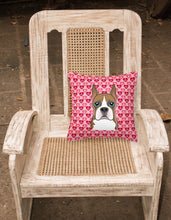 Load image into Gallery viewer, Boxer Hearts Fabric Decorative Pillow BB5293PW1818