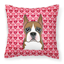 Load image into Gallery viewer, Boxer Hearts Fabric Decorative Pillow BB5293PW1818