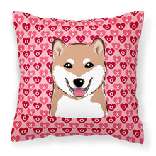 Load image into Gallery viewer, Shiba Inu Hearts Fabric Decorative Pillow BB5295PW1818