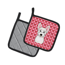 Load image into Gallery viewer, Westie Hearts Pot Holders - Set of 2 - Heat-Resistant Kitchen Essentials BB5296PTHD