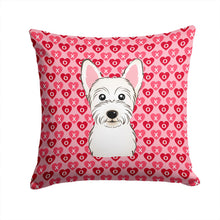 Load image into Gallery viewer, Westie Hearts Throw Pillow - 14x14 Decorative Pillow – Art for Your Home &amp; Patio BB5296PW1414