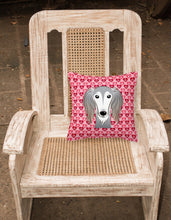 Load image into Gallery viewer, Saluki Hearts Fabric Decorative Pillow BB5299PW1818