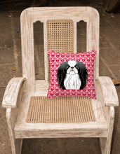 Load image into Gallery viewer, Japanese Chin Hearts Fabric Decorative Pillow BB5300PW1818