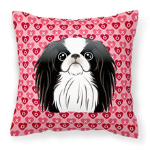 Load image into Gallery viewer, Japanese Chin Hearts Fabric Decorative Pillow BB5300PW1818