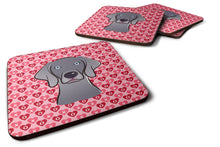 Load image into Gallery viewer, Weimaraner Hearts Foam Coaster  BB5301FC