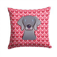 Load image into Gallery viewer, Weimaraner Hearts Throw Pillow - 14x14 Decorative Pillow – Art for Your Home &amp; Patio BB5301PW1414