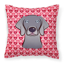 Load image into Gallery viewer, Weimaraner Hearts Fabric Decorative Pillow BB5301PW1818