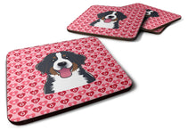 Load image into Gallery viewer, Bernese Mountain Dog Hearts Foam Coaster  BB5307FC
